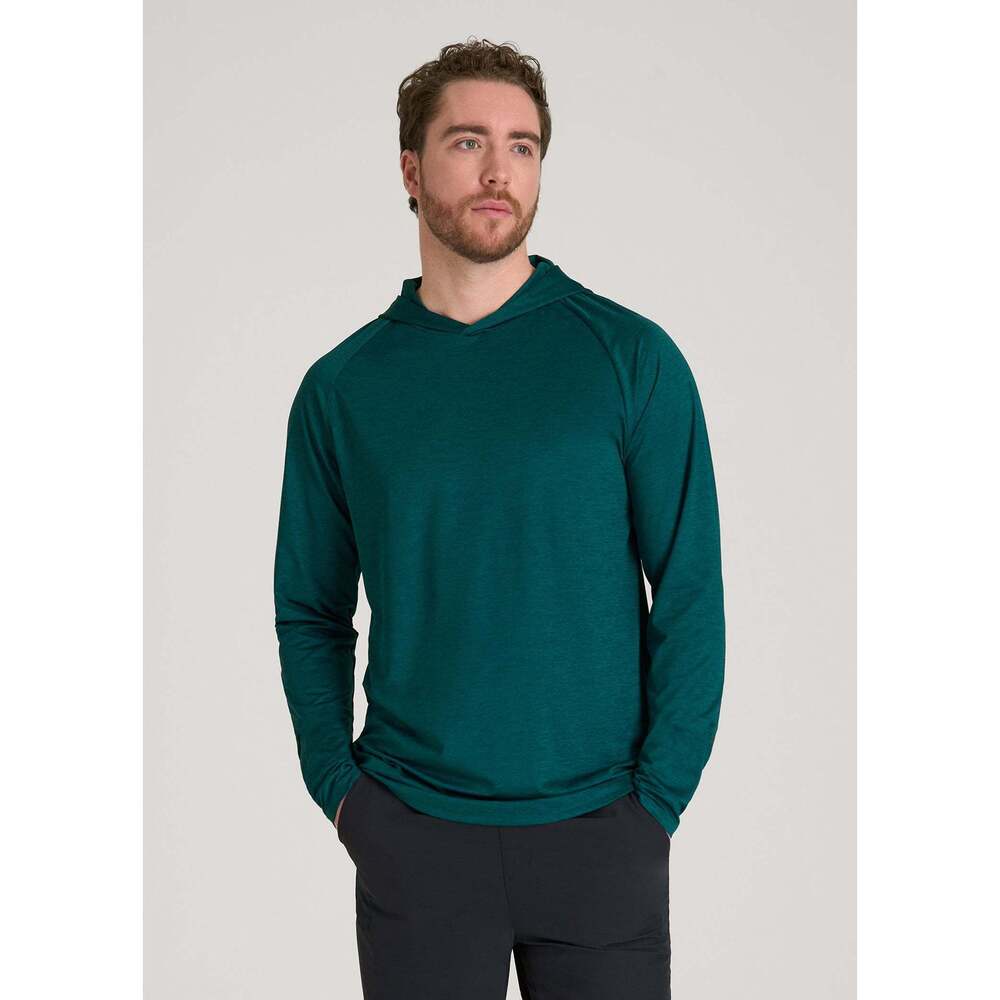 American Tall A.T. Performance Training Hoodie for Tall Men in Deep Teal Space D